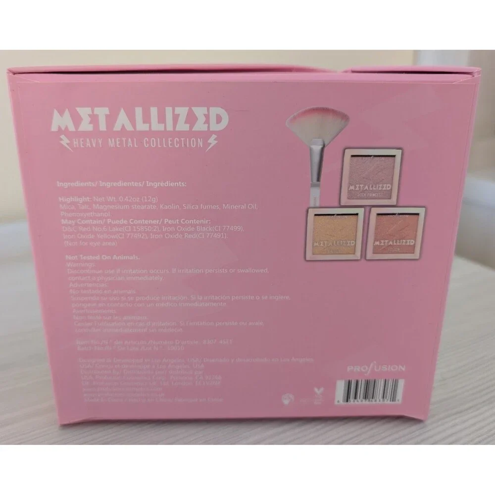 Profusion Metallized Hypnotic Highlight Make Up Pallet Includes 3 Colors NEW
